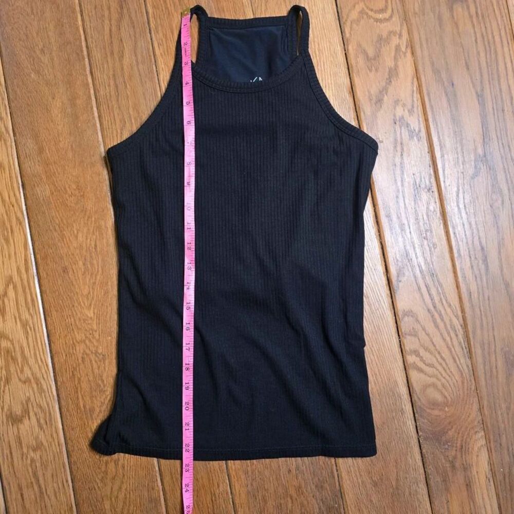 Klassy Network size M Black High Neck Ribbed Tank Built in Bra - Picture 7 of 7